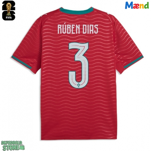Portugal Ruben Dias #3 Replika Hjemmebanetrøje VM 2026 Kortærmet